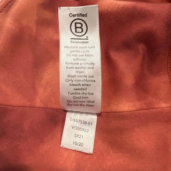 Athleta Elation Printed 7/8 Tight Leggings Serene Island Coral Women's Size S - Picture 6 of 7